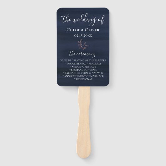 Moody Blue Trouwprogramma Handwaaier (Voorkant)