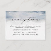 Moody Blue Waterverf Bruiloft Receptie Kaarten (Voorkant)