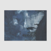 Moody blue waterverf maangodin ontkoppeling tissuepapier (Voorkant)