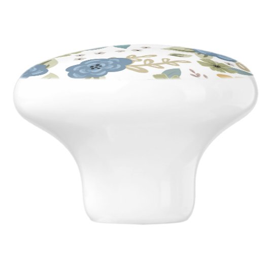 Moody Blues Floral Keramische Knop (Zijkant)