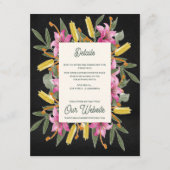 Moody Blush Lily Wedding Details Information Informatiekaartje (Voorkant)