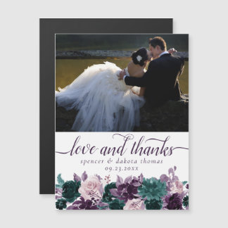 Moody Boho | Aubergine Blauwgroen foto dank u magn