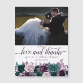 Moody Boho | Aubergine Blauwgroen foto dank u magn (Voorkant)