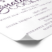 Moody Boho | Aubergine Paarse Blauwgroen handteken Poster (Hoek)