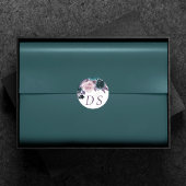 Moody Boho | Aubergine Paarse Blauwgroen Save the  Ronde Sticker