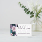 Moody Boho | Aubergine Paarse donkere bloemen Webs Informatiekaartje (Staand voorkant)