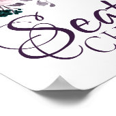 Moody Boho | Aubergine Paarse en Blauwgroen zitpla Poster (Hoek)