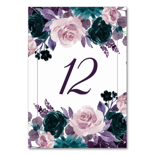 Moody Boho | Aubergine Paarse Mauve Florence Kaart (Achterkant)