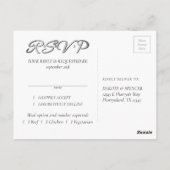 Moody Boho | Aubergine — RSVP Entree Response Briefkaart (Achterkant)