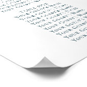 Moody Boho | Blauwgroen Bloemen Boeketten Zitkaart Poster (Hoek)