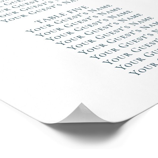 Moody Boho | Blauwgroen Bloemen Boeketten Zitkaart Poster (Hoek)