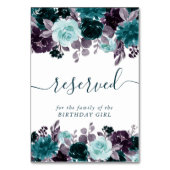 Moody Boho | Blauwgroen donkere bloemenkrans geres Kaart (Voorkant)