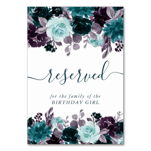 Moody Boho | Blauwgroen donkere bloemenkrans geres Kaart (Voorkant)