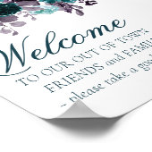 Moody Boho | Blauwgroen en Paarse buiten de stad g Poster (Hoek)