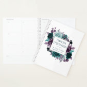 Moody Boho | Blauwgroen en Paarse Dark Floral Cust Planner (Display)