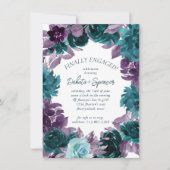 Moody Boho | Blauwgroen en Paarse eindelijk betrok Kaart (Voorkant)