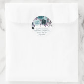 Moody Boho | Blauwgroen en Paarse wegwerpcamera Ronde Sticker (Tas)