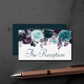 Moody Boho | Blauwgroen en Turquoise bloemenrecept Informatiekaartje