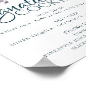 Moody Boho | Blauwgroen Floral Garland Signature D Poster (Hoek)