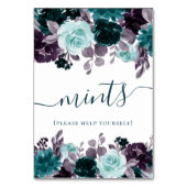 Moody Boho | Blauwgroen turkoois en Paarse lekkern Kaart (Achterkant)