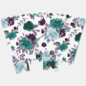 Moody Boho | Blauwgroen turkoois en Paarse Patroon Bedankdoosjes (Ongevouwen)