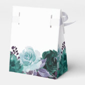 Moody Boho | Blauwgroen Turquoise Bloemenliefde en Bedankdoosjes (Achterkant)