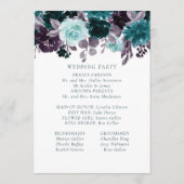 Moody Boho | Blauwgroen Turquoise en Paarse Garlan Programmakaart (Achterkant)