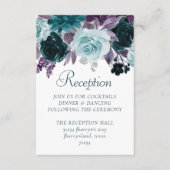 Moody Boho | Blauwgroen Turquoise en Paarse recept Informatiekaartje (Voorkant)