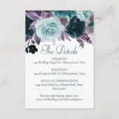 Moody Boho | Blauwgroen Turquoise Paarse Garland D Informatiekaartje (Voorkant)