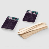 Moody Boho | Dark Eggplant Paarse Ceremony Program Handwaaier (Niet-gemonteerd)