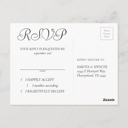 Moody Boho | Deep Blauwgroen Turquoise Paarse reac Briefkaart (Achterkant)