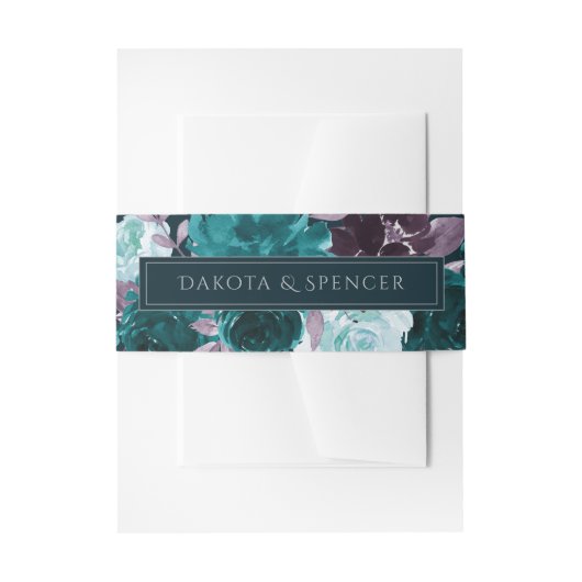 Moody Boho | Diep Teal Turquoise Paarse Slinger Uitnodigingen Wikkel (Voorkant Voorbeeld)