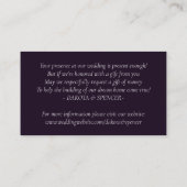 Moody Boho | Eifabriek — Paarse houtskool Informatiekaartje (Achterkant)