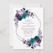 Moody Boho | Geometrische egocentrale Paarse Flora Kaart (Voorkant)