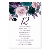 Moody Boho | Namen van de Eggplant Paars Wedding G Kaart (Voorkant)