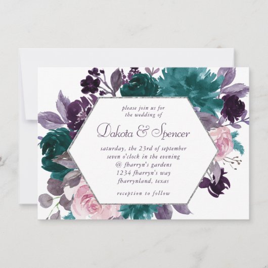 Moody Boho | Paars van gras, weidegrond, Lijst Kaart (Voorkant)