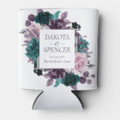 Moody Boho | Paarse Aubergine Bloemige Save the Da Blikjeskoeler (Voorkant)