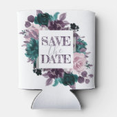 Moody Boho | Paarse Aubergine Bloemige Save the Da Blikjeskoeler (Achterkant)