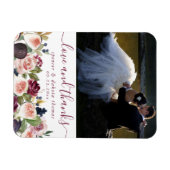 Moody Boho | Paarse Eggplant Mauve Weddenfoto Magneet (Horizontaal)