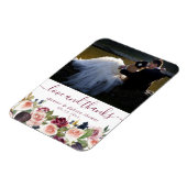 Moody Boho | Paarse Eggplant Mauve Weddenfoto Magneet (Linkerzijde)