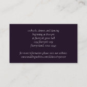 Moody Boho | Paarse ontvangst van darkaubergines Informatiekaartje (Achterkant)