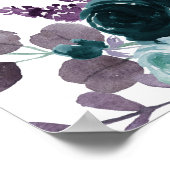 Moody Boho | Theel Bloemenslinger Feestelijke Begr Poster (Hoek)