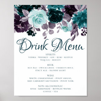 Moody Boho | Theelgroene Bloemenslinger Drinkkeuze Poster