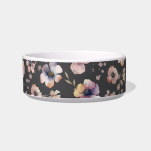 Moody Boho Watercolor Blush Wildebloemen Patroon  Voerbakje