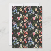 Moody Bold Floral Arch Oval Weddenschap Kaart (Achterkant)