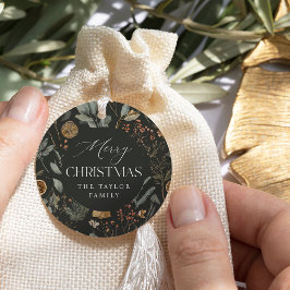 Moody Botanical Gepersonaliseerde Kerstcadeau Tags Bedankjes Labels