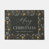 Moody Botanical gepersonaliseerde kerstvakantie Deurmat (Voorkant)