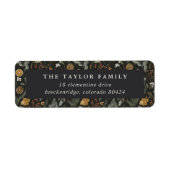 Moody Botanical Holiday Retouradres Etiket (Voorkant)