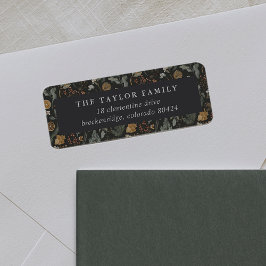 Moody Botanical Holiday Retouradres Etiket