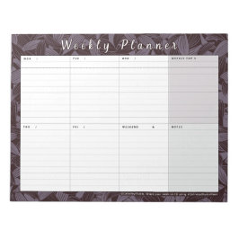Moody Botanical Weekly Planner | Week in één oogop Notitieblok